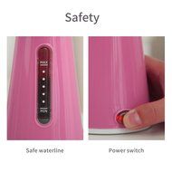 Kazoo Compact Handheld Fabric Steamer, portable mini for travel, Pink