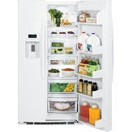 GE GSE25HGHWW 25.4 Cu. Ft. White Side-By-Side Refrigerator - Energy Star N2
