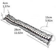 Sexy Lace Pearls Pendant Choker Collar Silver Chain Necklace Charm Women Jewelry N2