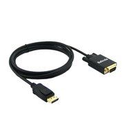 Belinda&reg; Gold Plated DisplayPort to VGA Cable 6 Feet Black MALE to MALE for DisplayPort Enabled Desktops and Laptops... N4