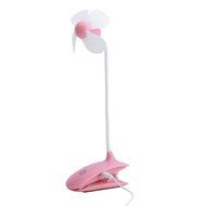 Kocome USB Clip on Fan Rechargeable Battery Home Office Desk Table Crib Cooling Fans (Pink) N4
