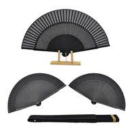 Aircee (TM) 8&lsquo;&rsquo; Delux Decor Ladies Portable Bamboo Silk Lace Japanese Fan (Black 7.7inch) N4