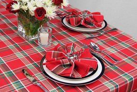 DII Christmas Holiday Holly Jolly Plaid Napkin, Set of 6
