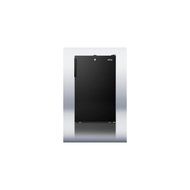 Summit CM421BL7: Commercially listed 20&quot; wide counter height refrigerator-freezer with a lock and black exterior N3