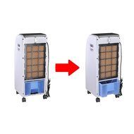 Koval Inc. 65w Portable Remote Control Evaporative Air Cooler Fan Humidifier w 6L Tank (65 W, Gray) N2