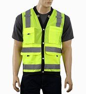 Surveyor Vest Class 2 with Back Pocket Safety Depot Hi Vis Reflective Breathable Mesh (Lime, 3XL) by 2W