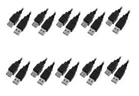 C&amp;E 10 Pack USB 2.0 Extension Cable 15 Feet CNE460272 N8