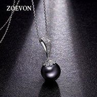 Shine Black Pearl Pendant Crystal Chunky Statement Long Chain Necklace Jewelry N2