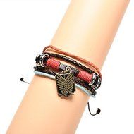 Leather Bracelet Shingeki no Kyojin 1PC Unisex Anime Attack On Titan Cosplay WB