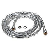 Purelux&reg; 100 Inch Extra Long Double Lock Stainless Steel Replacement Shower Hose with Brass Fittings, Chrome Finish...