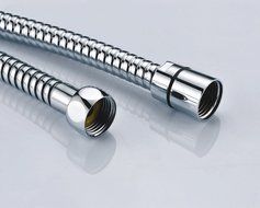 Purelux&reg; 100 Inch Extra Long Double Lock Stainless Steel Replacement Shower Hose with Brass Fittings, Chrome Finish... N2