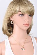 Eternity love 18k Gold filled lady swarovski crystal sparkling pendant necklace