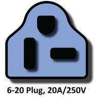 NEMA 6-20 Extension Power Cord - 15 Foot, 20A/250V, 12/3 SJT - Iron Box Part # IBX-6153-15M N3