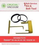 Dyson Vacuum Belt Tool + 2 Clutch Belts for Dyson Vacuum DC07, DC04 and DC14; Compare To Belt Part # 05361-01-...