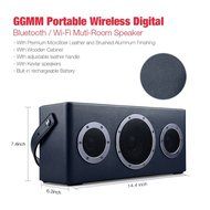 [Apple MFI Certified] GGMM M4 Leather Wireless Wi-Fi/Bluetooth/Multi-Room Play Speaker w/Rechargeable Battery... N23