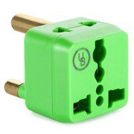 Yubi Power 2 in 1 Universal Travel Adapter with 2 Universal Outlets - Built in Surge Protector - 5 Pack - Black... N10
