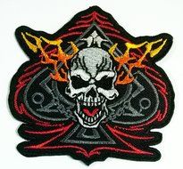 Hot Leathers Biker Baby Skull N&#039; Bone Patch Sew/embroidery/woven Iron on Patch