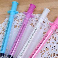 Saver 2 X Novelty Stationery Syringe Gel Pens Fun Gift