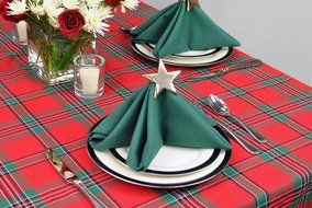 DII Christmas Holiday Holly Jolly Plaid Napkin, Set of 6 N8