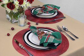 DII Christmas Holiday Holly Jolly Plaid Napkin, Set of 6 N11