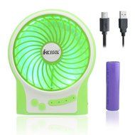 iKKEGOL Mini Portable Wireless Rechargeable Super Strong Wind Desk Fan W/ Rechargeable Battery - 3 Mode Wind Speed... N53