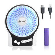 iKKEGOL Mini Portable Wireless Rechargeable Super Strong Wind Desk Fan W/ Rechargeable Battery - 3 Mode Wind Speed... N55