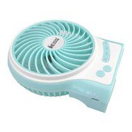 iKKEGOL Mini Portable Wireless Rechargeable Super Strong Wind Desk Fan W/ Rechargeable Battery - 3 Mode Wind Speed... N57