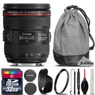 Canon EF 24-70mm f/4L IS USM Lens + 32GB Class 10 High-Speed Memory Card + UV Filter + Lens Cap Holder + Cleaning... N2