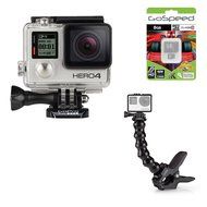 GoPro Hero4 Hero 4 12MP Full HD 4K 30fps 1080p 120fps Built-In Wi-Fi Waterproof Wearable Camera Black Adventure... N94