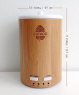 150ml Real Bamboo Wood Diffuser for essential oils, Cool Mist Ultrasonic aromatherapy Humidifier, Waterless Auto... N2