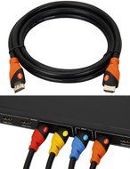 POLOK HDMI Cable 6.5 ft Prime High Speed 1080P, 3D, HDMI 1.4, HD TV, DVD, Notebook, Xbox 360, PS3, Blu-ray, 24K... N12