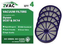 2 Dyson DC07, DC14 Purple Post-Motor HEPA Filter; Replaces Dyson DC-07, DC-14 Vacuum Part # 901420-02 By Zvac