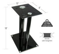 VIVO Premium Universal Floor Speaker Stands Dual Pillar for Surround Sound &amp; Book Shelf Speakers (STAND-SP01S) N7