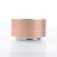 KAIQISJ A10 Rose Gold Portable Wireless Transmission Minimalist Style LED Reflective Light Bluetooth Speaker