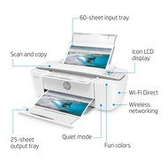 HP DeskJet 3755 Compact All-in-One Photo Printer with Wireless &amp; Mobile Printing, Instant Ink ready - Blue Accent... N36
