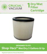1 Shop-Vac Dry/Wet Cartridge Filter, Fits Shop-Vac Models 86L550, Genie 88-2340-02 &amp; Hang Up Vacuums 9039800,...