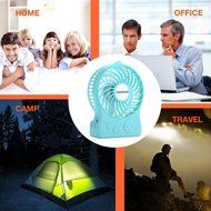 Portable Mini USB Fan GEEDIAR 3 Speed Control Rechargeable Table Desk Fan with LED light White N20