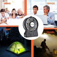 Portable Mini USB Fan GEEDIAR 3 Speed Control Rechargeable Table Desk Fan with LED light White N24