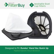 2 - Eureka Quick Up Washable Dust Cup DCF-11 Filters, Part #&#039;s 39657, 62558A. Designed by FilterBuy to fit Eureka...