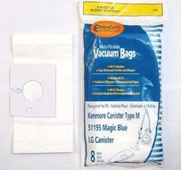 Vacuum Cleaner Bags KENMORE 51195 MAGIC BLUE MICROFILTRATION VACUUM BAGS LG TYPE M