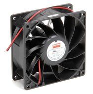 Dayton 2RTJ1 Axial Fan, 3 5/8 In Sq, 106.3 CFM, 12 V DC