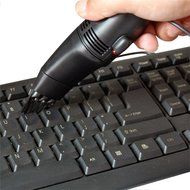 Mini USB Laptop Keyboard Cleaner Dust Collector Black