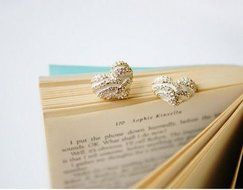 Fashion Women Heart Ear Stud Lady Crystal Rhinestone Earrings Jewelry Gift New