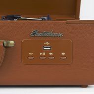 Electrohome Archer Vinyl Record Player Classic Turntable Stereo System with Built-in Speakers, USB for MP3s, Headphone... N10