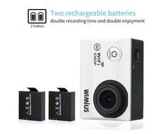 WiMiUS Sports Camera 1080P WiFi 2.0'' Waterproof Action Camera 12MP HD Camcorder 170&deg; wide-angle+Bonuses(Q2-Silver) N6