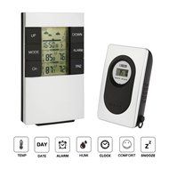 Semlos Wireless Weather Station Clock Indoor/Outdoor Weather Forecaster Station LCD Display with Thermometer,... N2