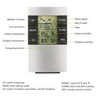Semlos Wireless Weather Station Clock Indoor/Outdoor Weather Forecaster Station LCD Display with Thermometer,... N3