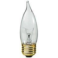 Satco S3264 120V Medium Base 25-Watt CA10 Light Bulb, Clear by Satco