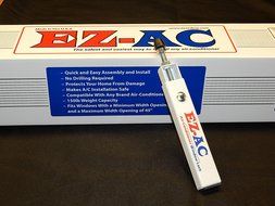 EZ-AC Air-Conditioner Security Window Lock Wedge (Made in the U.S.A.) Extends 7 1/2"-14" N2