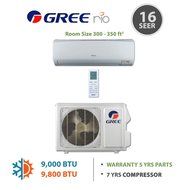 Gree RIO09HP115V1A - 9,000 BTU 16 SEER RIO Wall Mounted Mini Split Air Conditioner with Heat Pump 115V